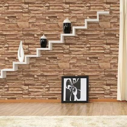 Modern Stone Brick 3d Wallpaper Bedroom