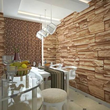 Modern Stone Brick 3d Wallpaper Bedroom